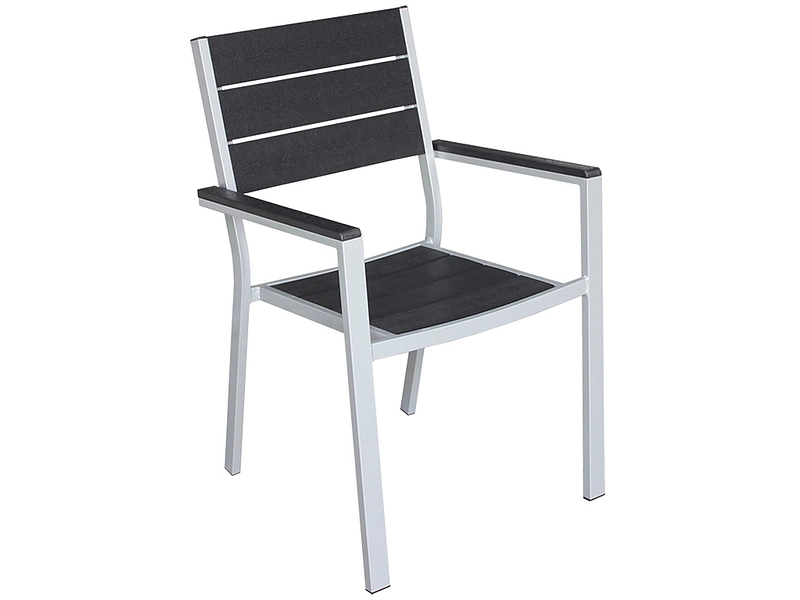 Chaise de jardin SIDE aluminium noir
