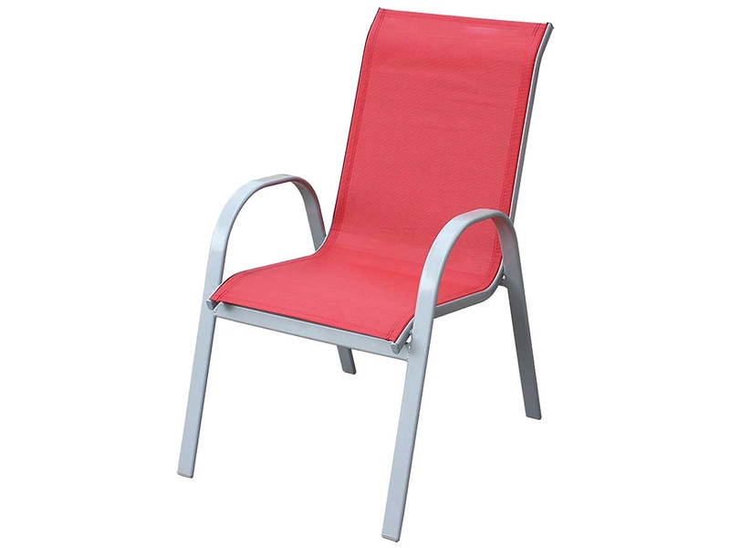 Chaise de jardin COLOR aluminium rouge