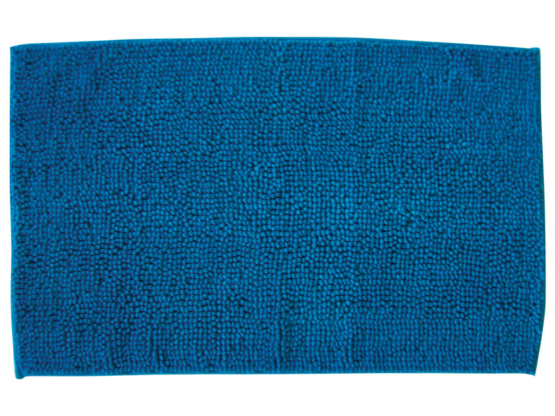 Tapis de salle de bain CHENILLE bleu 50 cm x 80 cm