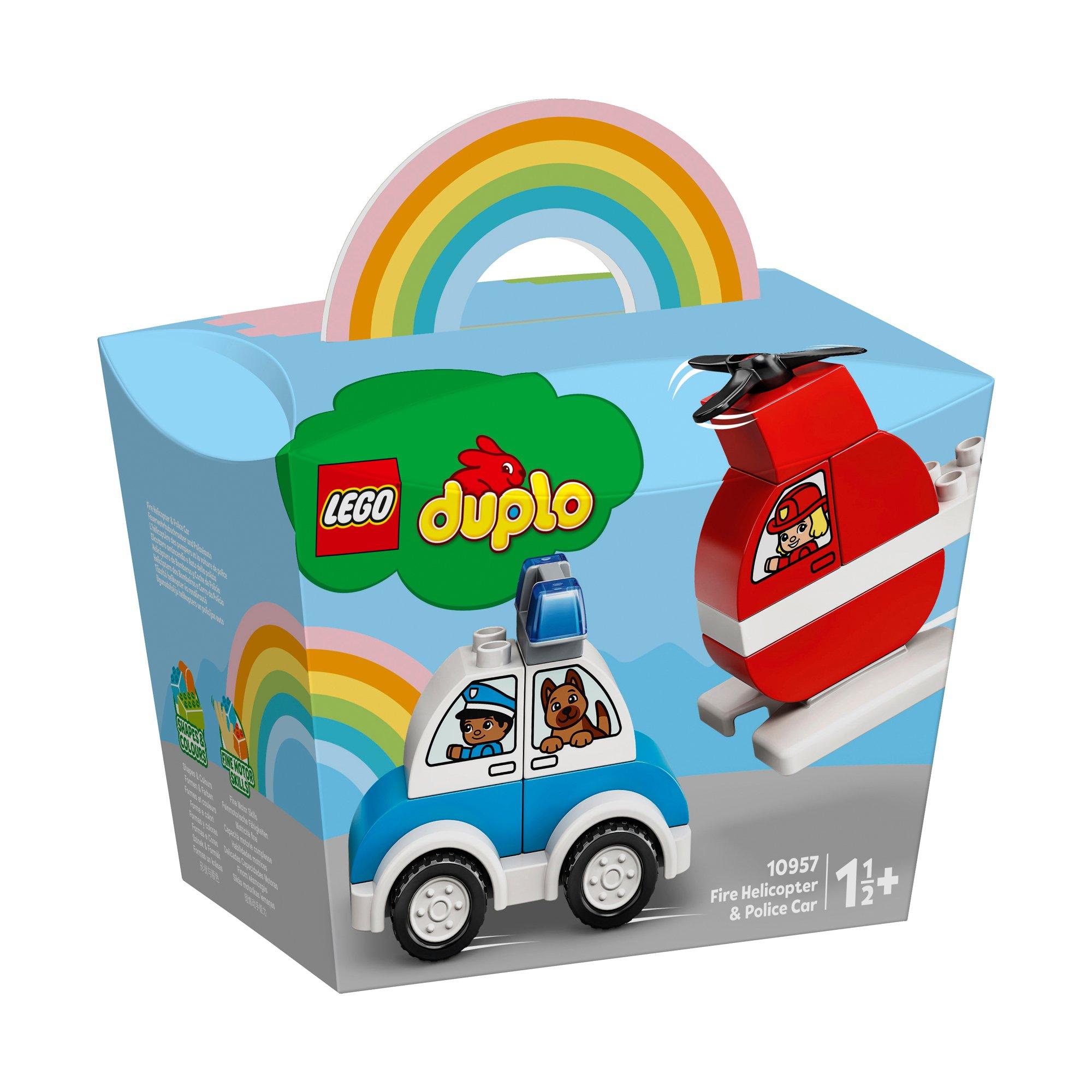 LEGO® 10957 L'hélicoptère des pompiers et la voiture de police Multicolor