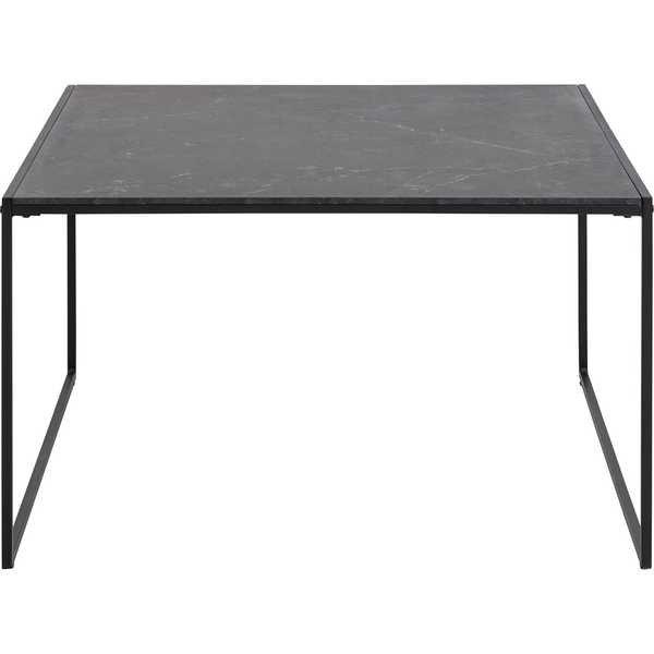 mutoni Table basse Caspar mélamine décor marbre noir 80x80 Table basse Caspar mélamine décor marbre noir 80x80