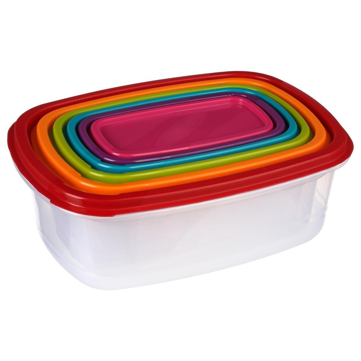 Northio Boîtes de rangement colorées en paquet de 6 - Multicolore Boîtes de rangement colorées en paquet de 6 - Multicolore