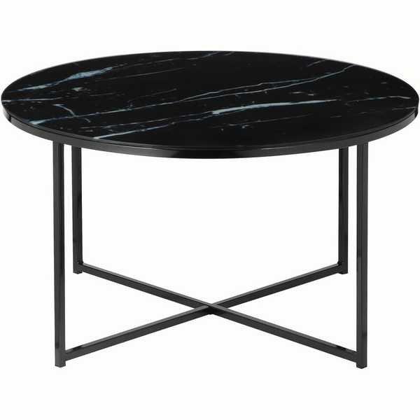 mutoni Table basse marbre noir rond 80x80 Table basse marbre noir rond 80x80