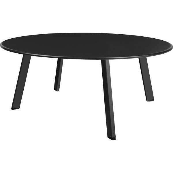 mutoni Table basse Fer métal noir rond 70x70 Table basse Fer métal noir rond 70x70