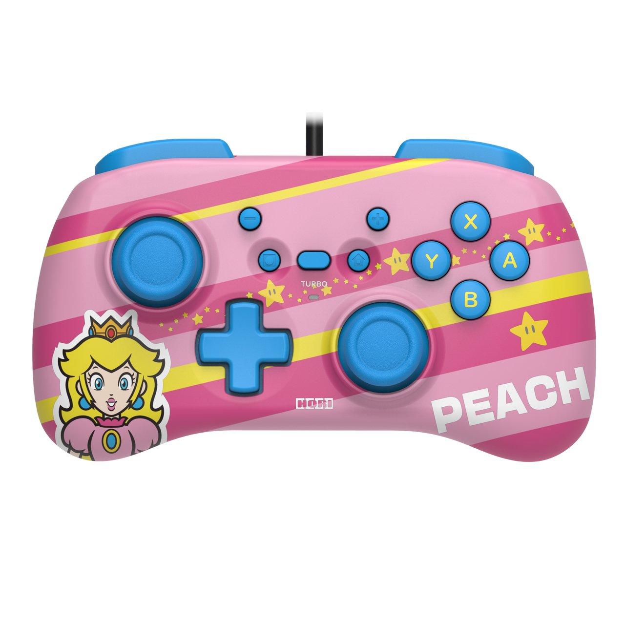 HORI Horipad Mini – Peach gaming controller Bleu Jaune Rose