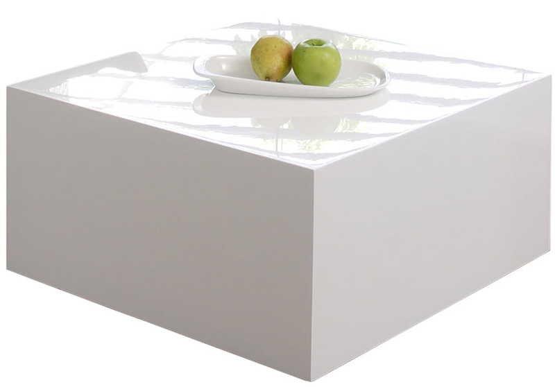 mutoni Table basse 60x60x30cm blanc Table basse 60x60x30cm blanc