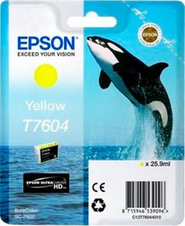 EPSON Epson Tintenpatrone Yellow T760440 Surecolor P 600 25,9ml Unisexe Jaune Bariolé ONE SIZE