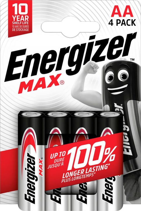 ENERGIZER MAX AA 4 - Piles (Argent)