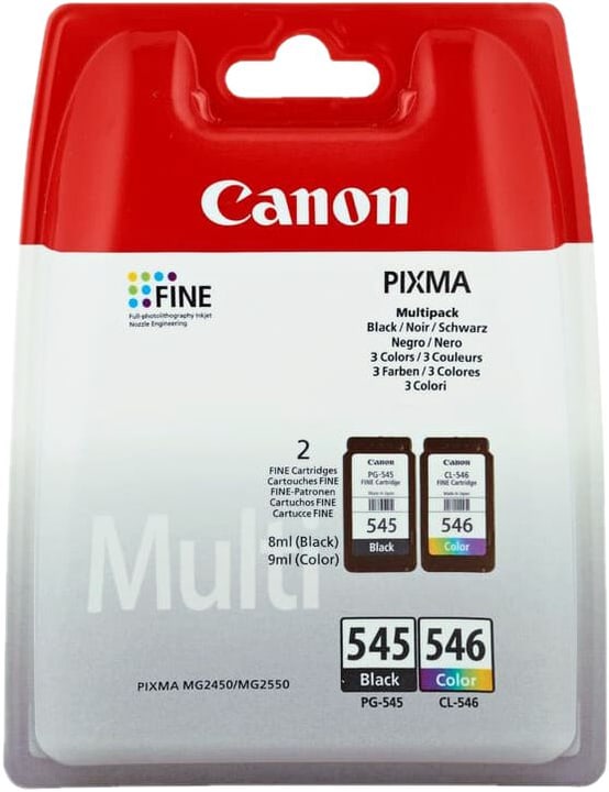 Canon Cartouche d'encre color Pixma Pg-545, 546 Multipack