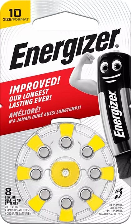 Energizer 10 8 pièces Batterie pour appareil auditif