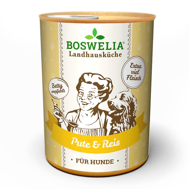 Boswelia Cuisine rustique pour chien dinde et riz, 0.8 kg