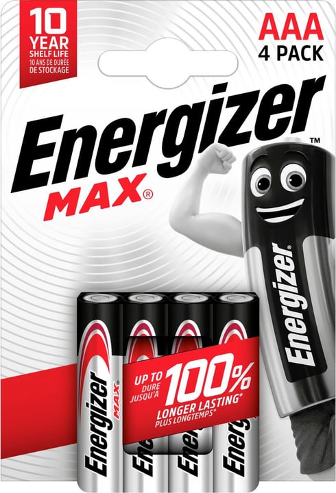 ENERGIZER MAX AAA 4 - Piles (Argent)