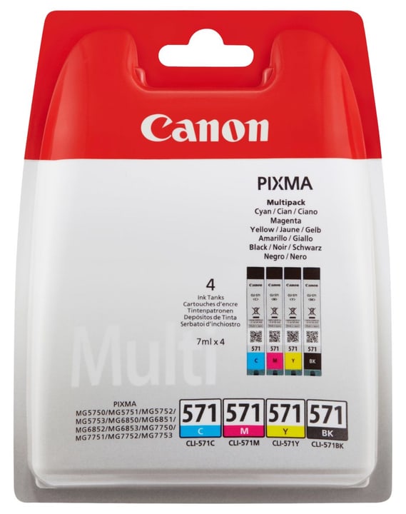 Canon Cartouche d'encre color Pixma Cli-571Pa Mulitpack
