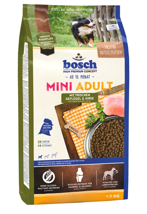 bosch HPC Mini Adult, Volaille et millet, 1 kg