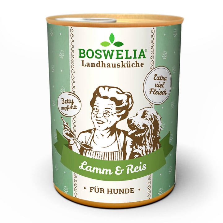 Boswelia Cuisine rustique pour chien agneau et riz, 0.8 kg