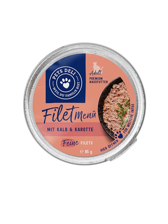 Pets Deli Menu Filet de veau et carotte, 0.085 kg