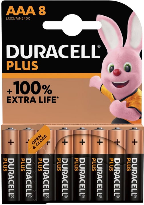 Duracell piles Plus Aaa/Lr03 8Pce