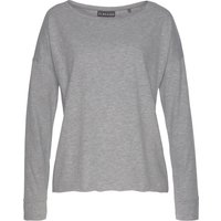T-shirt manches longues en gris chiné de Elbsand