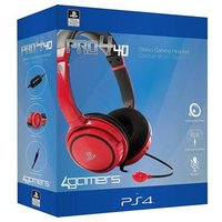 Casque Gaming 4Gamers stéreo Rouge pour PS4