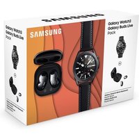 Pack Montre connectée Bluetooth Samsung Galaxy Watch3 45 mm Noir mystique + Ecouteurs sans fil Bluetooth Samsung Galaxy Buds Live Mystic Noir