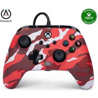 Manette filaire améliorée pour Xbox Series X/S PowerA Camouflage rouge