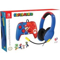 Pack Gaming Mario Pdp Manette filaire + Casque filaire pour Nintendo Switch