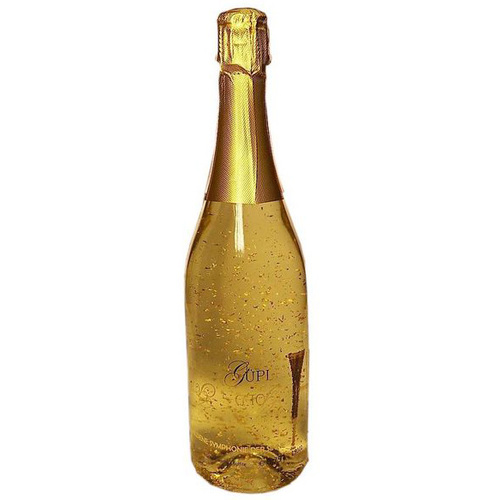 Vin Cüpli avec or en feuilles