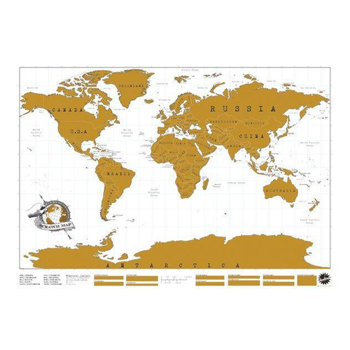 Carte du monde à gratter Scratch